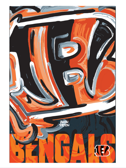 Cincinnati Bengals - Suede GDN Logo Outdoor Garden Flag