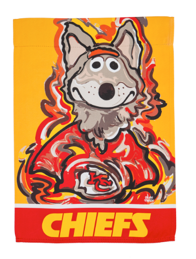 Kansas City Chiefs - Suede GDN Logo Outdoor Garden Flag