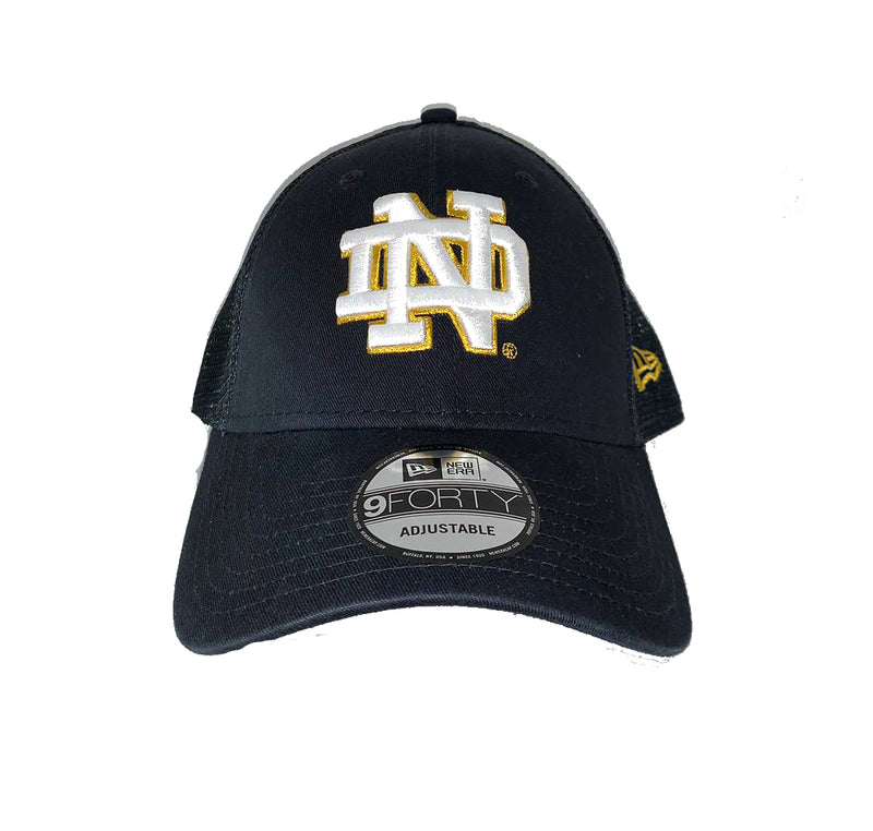 Notre Dame Fighting Irish Trucker 9FORTY Snapback Adjustable Navy Hat