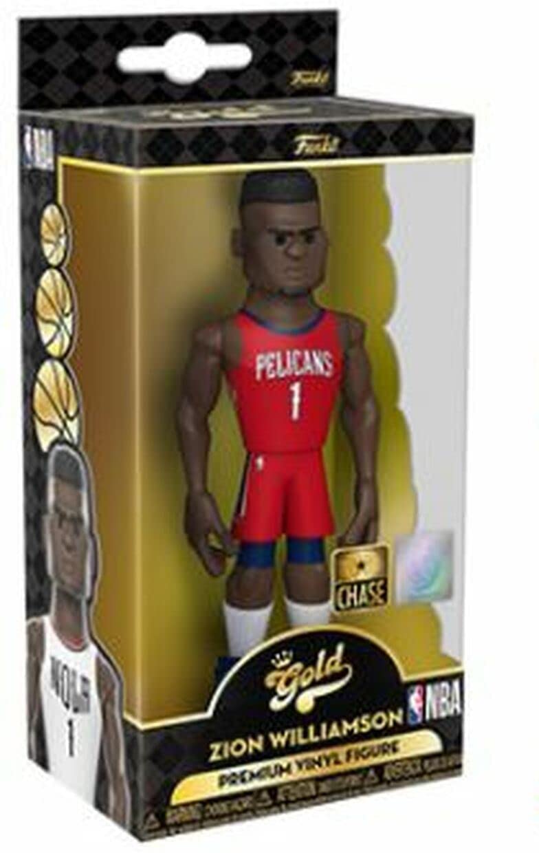 Funko NBA: New Orleans Pelicans - Zion Williamson 5" Gold Figure (Home Uniform) (with Chase)