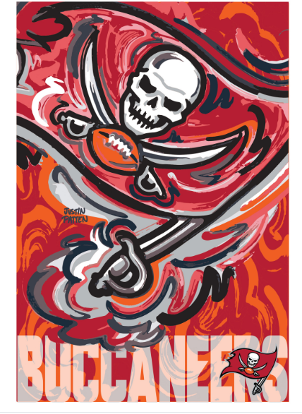 Tampa Bay Buccaneers - Suede GDN Logo Outdoor Garden Flag