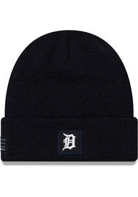 Detroit Tigers - Navy Blue Raised Cuff Mens Knit Hat,  New Era