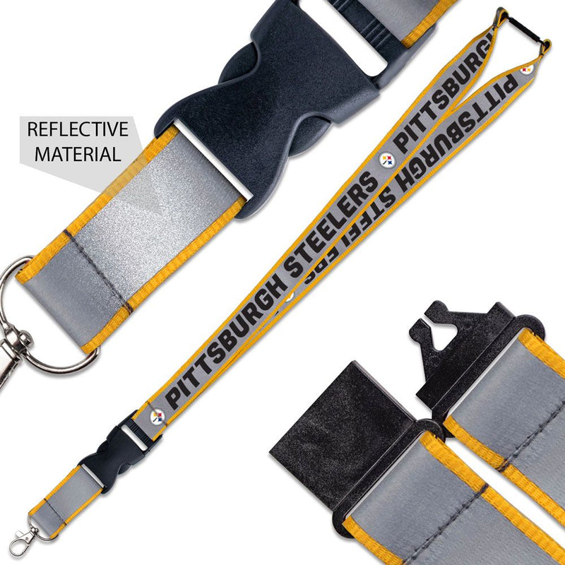 Pittsburgh Steelers - 1" Lanyard with Buckle Reflective