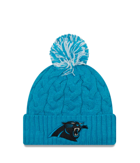 Carolina Panthers - One Size Classic Knit Beanie with Pom, New Era