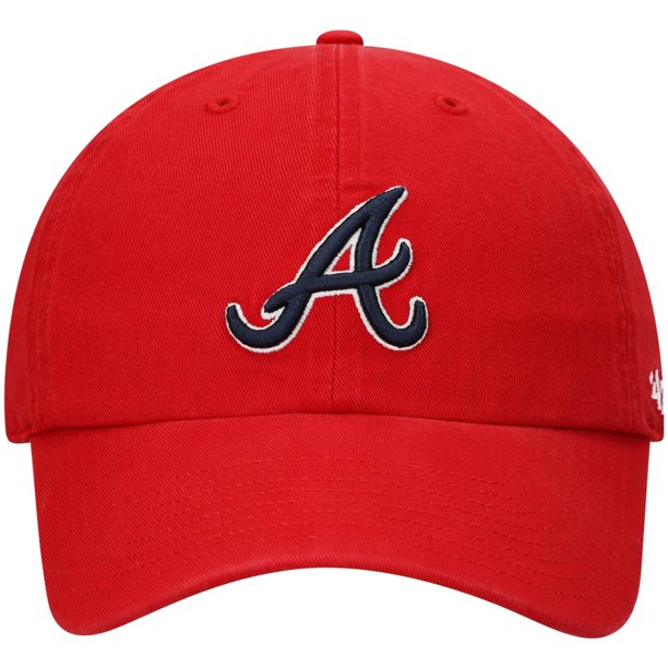 Atlanta Braves - Team Clean Up Red Adjustable Hat - OSF, 47 Brand