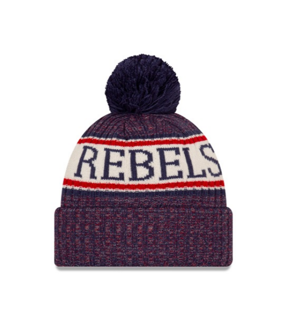 Ole Miss Rebels - One Size Sport Knit Beanie with Pom, New Era