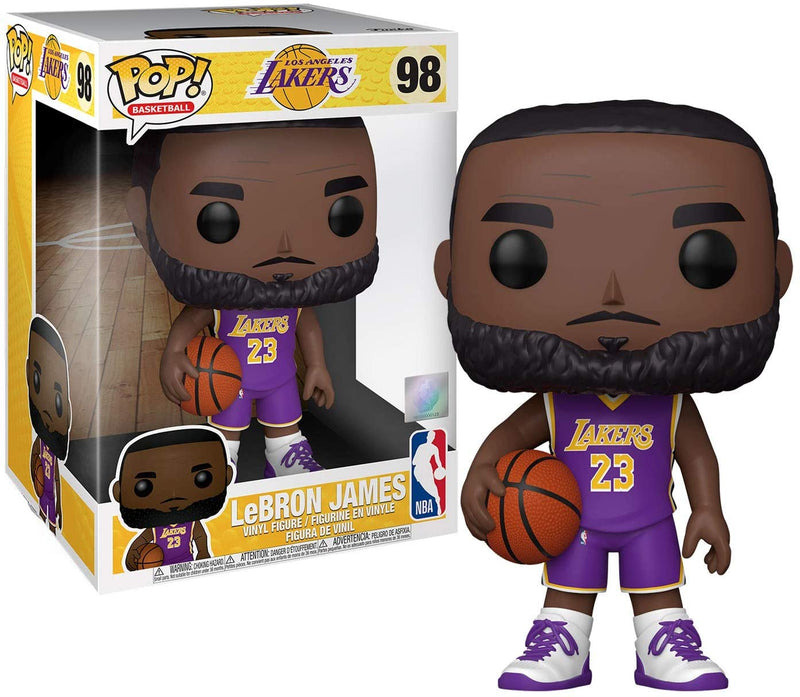 Funko POP! MLB: Los Angeles Lakers - 10" Lebron James (Purple Jersey) Vinyl Figure