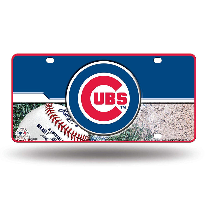 Rico MLB Chicago Cubs Metal Auto Tag