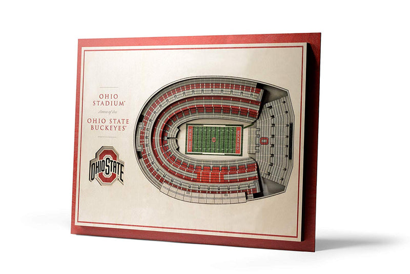 NCAA Ohio State Buckeyes Memorial Stadium view 3D Wall Art Standard Version