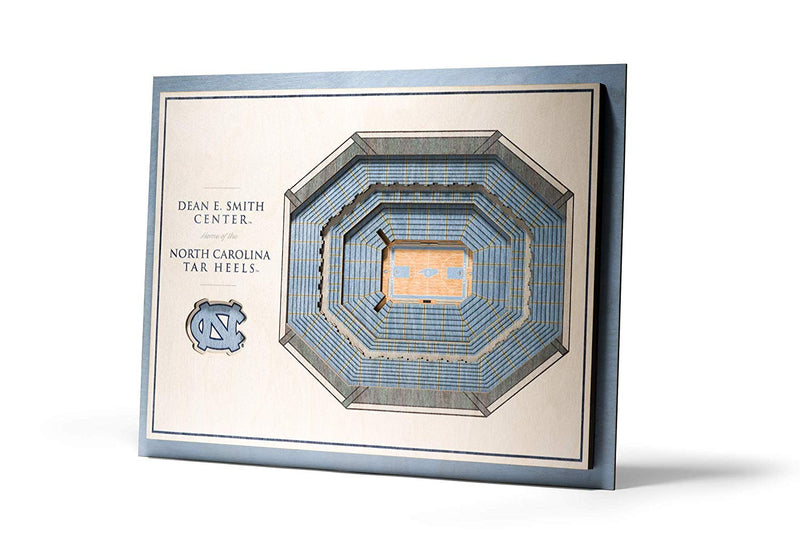 NCAA North Carolina Tar Heels Memorial Stadium views 3D Wall Art Standard Version