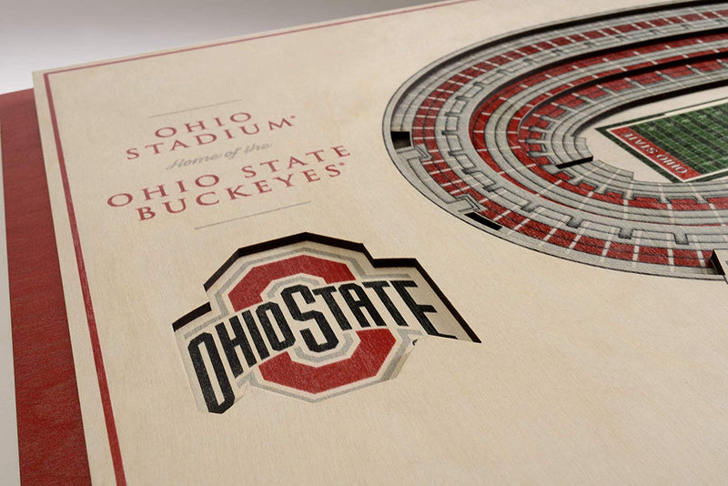 NCAA Ohio State Buckeyes Memorial Stadium view 3D Wall Art Standard Version