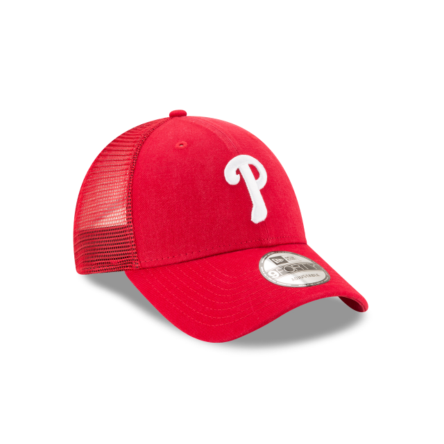 Philadelphia Phillies - 9Forty Red Trucker Mesh Adjustable Hat, New Era