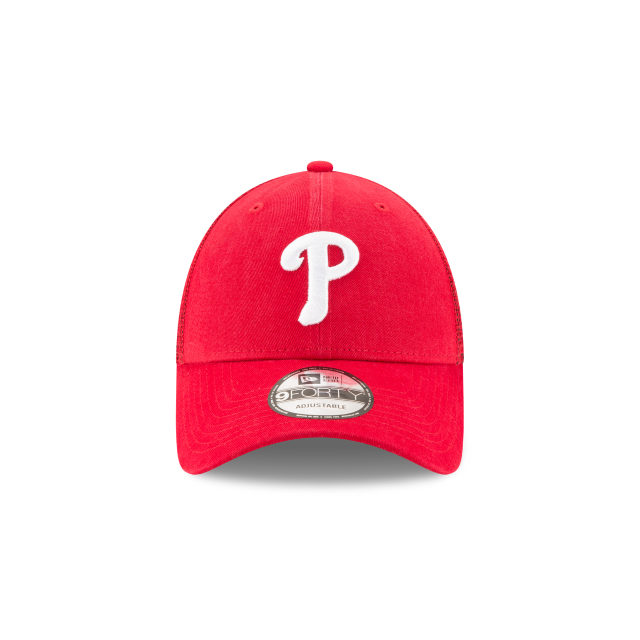 Philadelphia Phillies - 9Forty Red Trucker Mesh Adjustable Hat, New Era