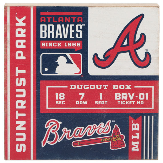 Atlanta Braves - SunTrust Park Ticket Wood Wall Decor