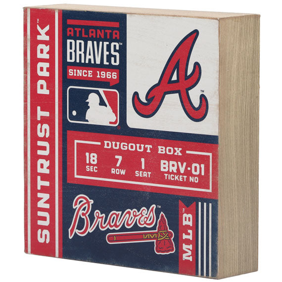 Atlanta Braves - SunTrust Park Ticket Wood Wall Decor