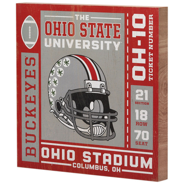 Ohio State University - Ticket Wood Wall Decor