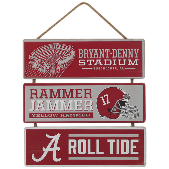 Alabama Crimson Tide - Football Stadium Linked Wood Wall Decor