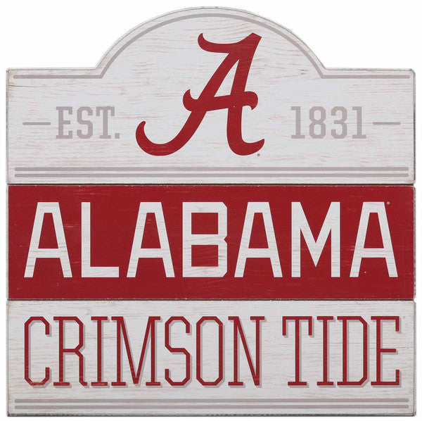 Alabama Crimson Tide - Bump Planked Wood Wall Decor