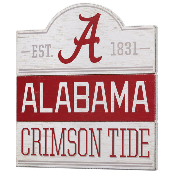 Alabama Crimson Tide - Bump Planked Wood Wall Decor