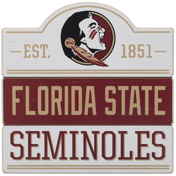 Florida State University Seminoles Bump Planked Wood Wall Décor