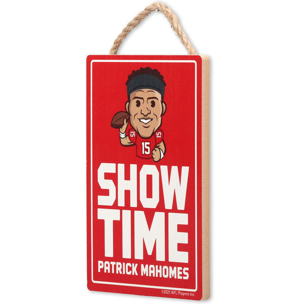 Kansas City Chiefs: NFL Patrick Mahomes Players Association Show Time - Hanging Wood Wall Decor