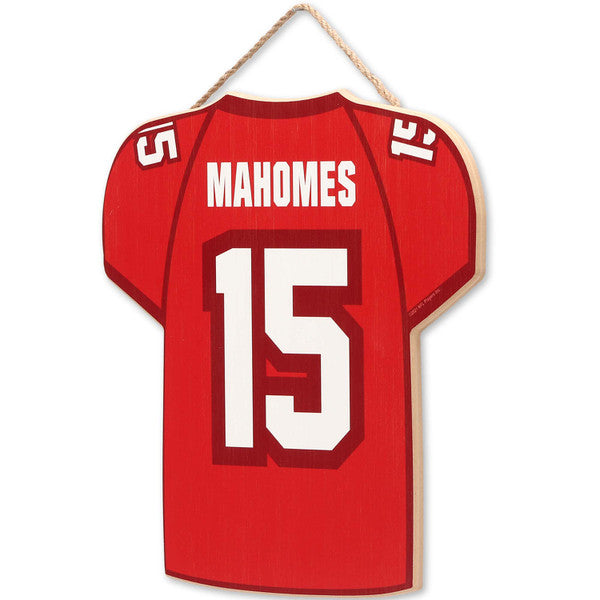 Kansas City Chiefs: NFL Patrick Mahomes - Jersey Wood Hanging Wall Decor