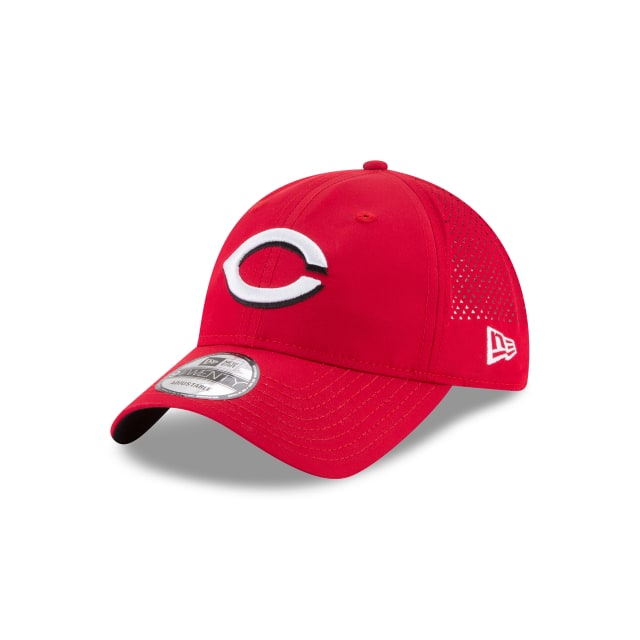 Cincinnati Reds New Era Red Perforated Pivot 9TWENTY Adjustable Hat