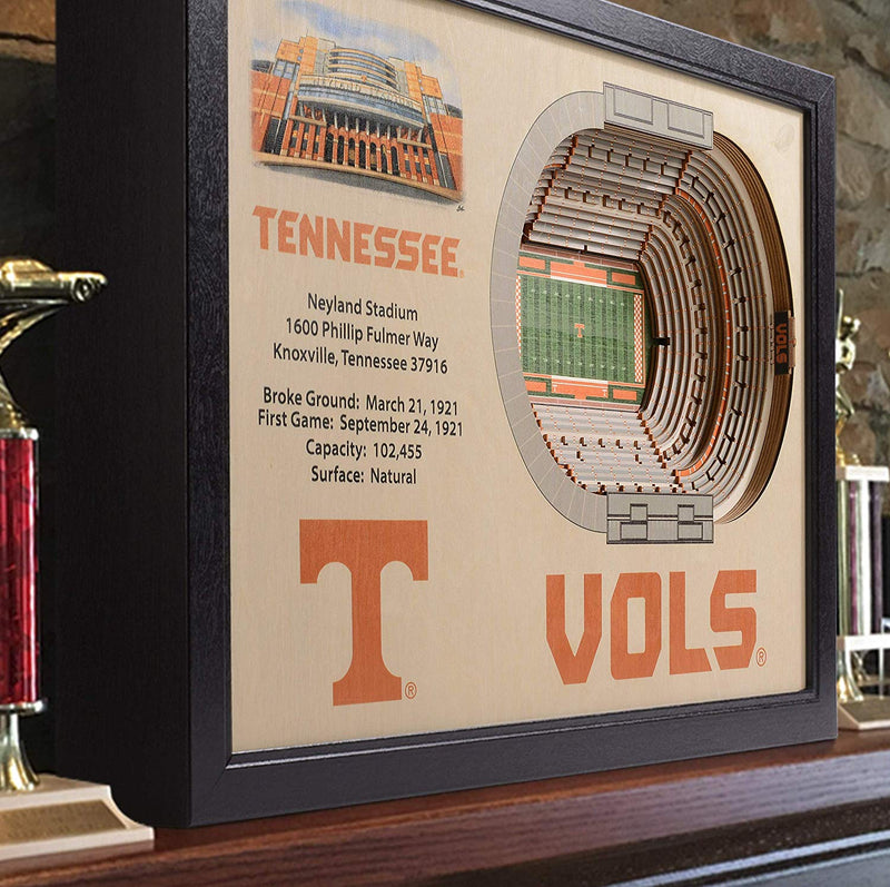 Tennessee Volunteers NCAA 25-Layer 25.5 x 19.5 StadiumViews 3D Wall Art