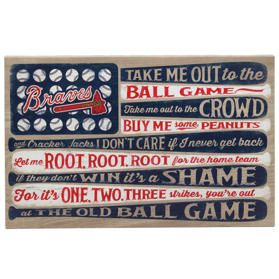 Atlanta Braves Canvas Flag Wall Art