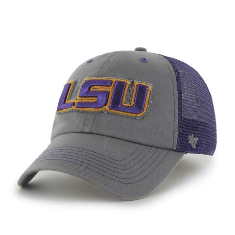 LSU Tigers - Frayed Logo Fitted Hat, 47 Brand