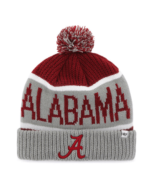 Alabama Crimson Tide - Razor Red Calgary Cuff Knit, 47 Brand