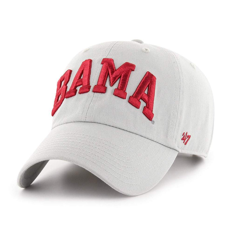 Alabama Crimson Tide - Gray Script Clean Up Adjustable Hat, 47 Brand