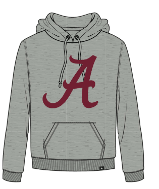 Alabama Crimson Tide slate Grey Imprint Headline Hoddie