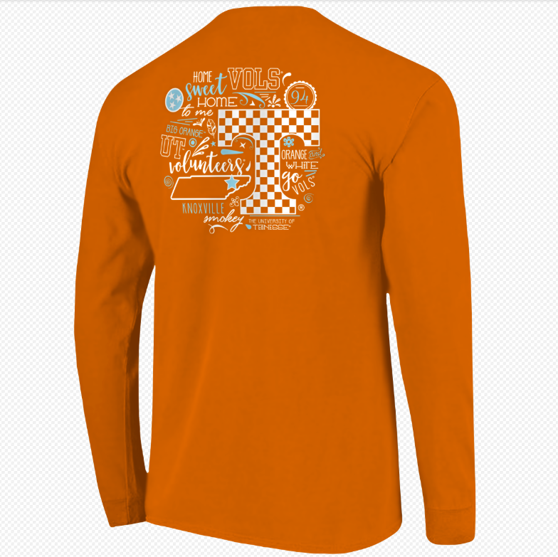 Tennessee Volunteers Orange Home Sweet Home Long Sleeve Shirt