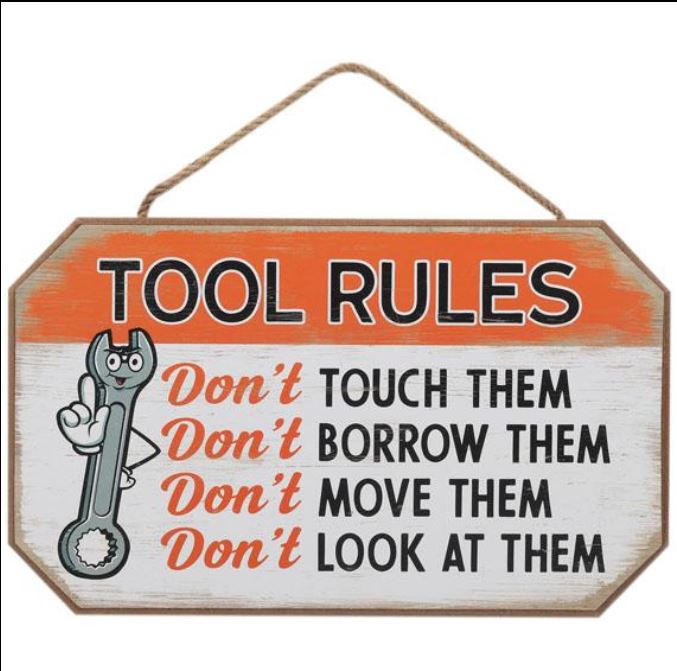 Tool Rules - Hanging Wood Wall Decor