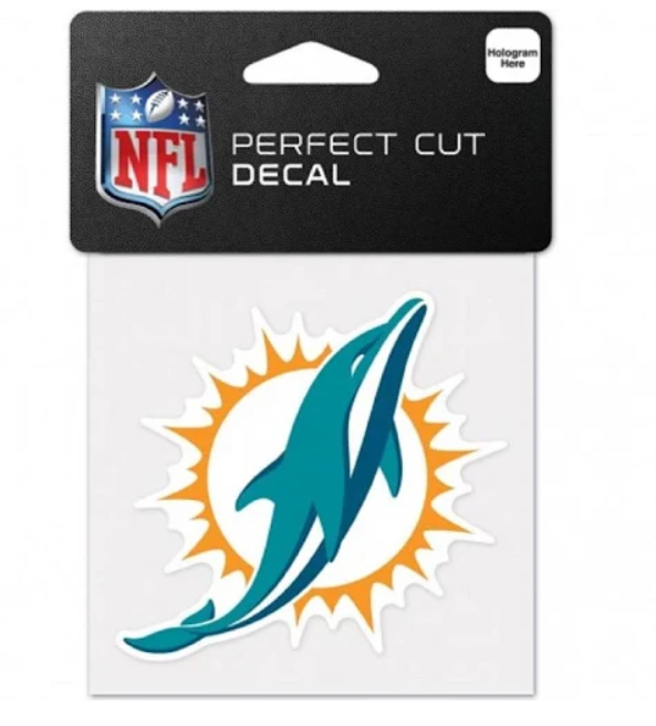 Miami Dolphins 4x4 Perfect Cut Decal