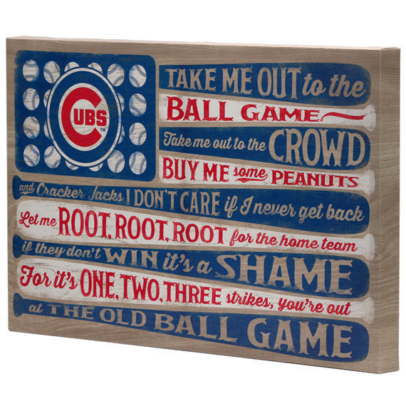 Chicago Cubs Canvas Flag Wall Art