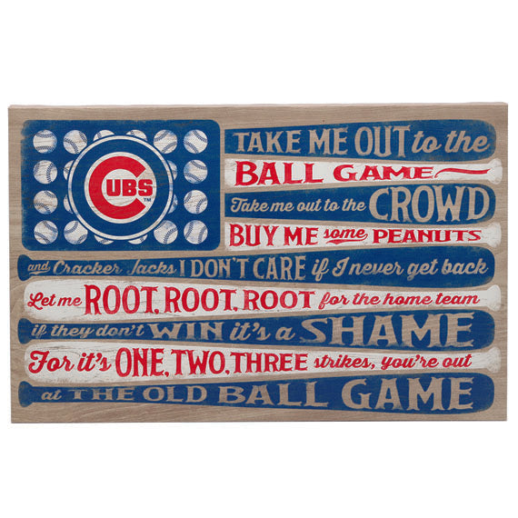 Chicago Cubs Canvas Flag Wall Art