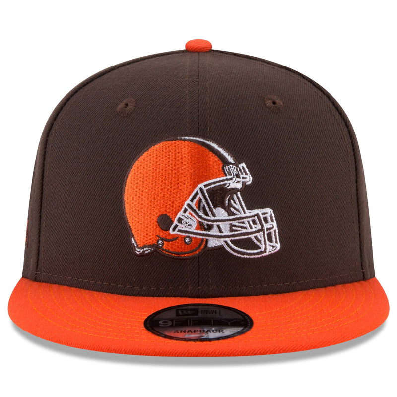 Cleveland Browns - Brown & Orange Basic 9Fifty Adjustable Snapback Hat, New Era