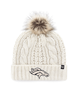 Denver Broncos - White Meeko Cuff Knit, 47 Brand