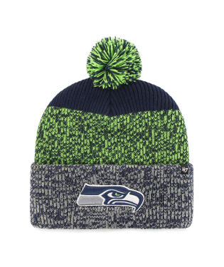 Seattle Seahawks - Light Navy Static Cuff Knit, 47 Brand