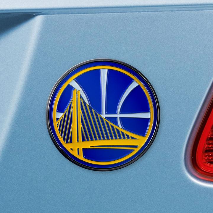 Golden State Warriors - Logo Metal 3" x 3.2" Auto Emblem