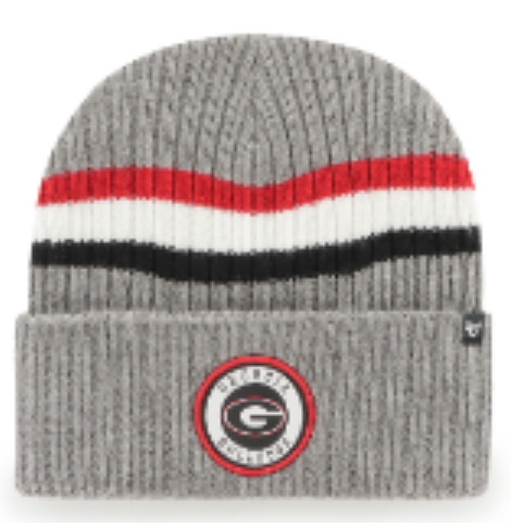 Georgia Bulldogs - Dark Gray Highline Cuff Knit Beanie, 47 Brand