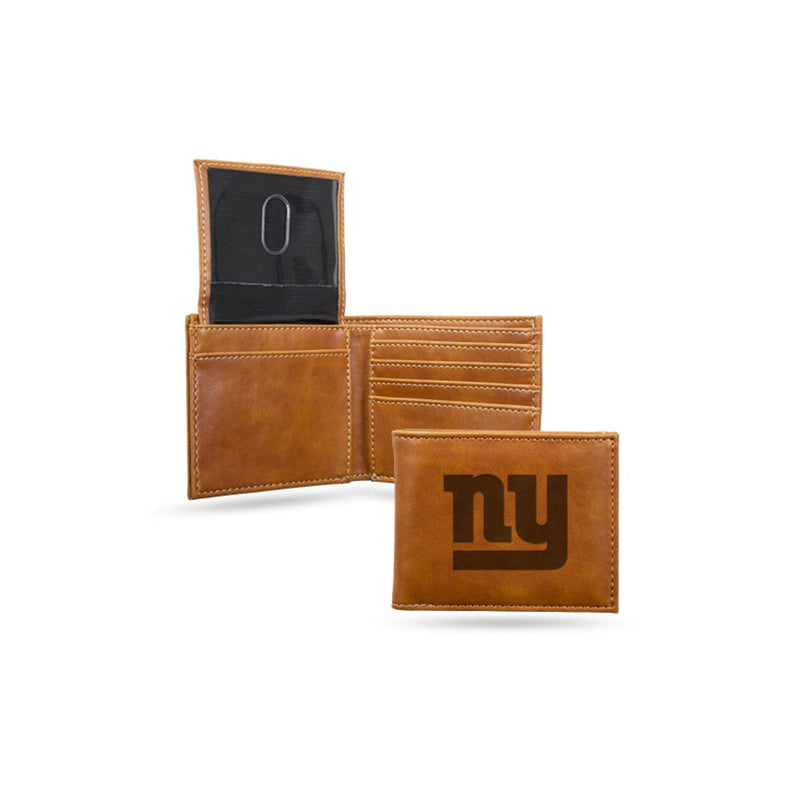 New York Giants Laser Engraved Billfold Wallet