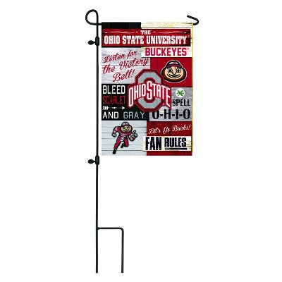 Ohio State Buckeyes - Fan Rules Garden Flag