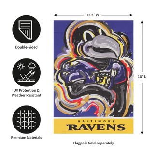 Baltimore Ravens - Justin Patten Suede GDN Flag Banner