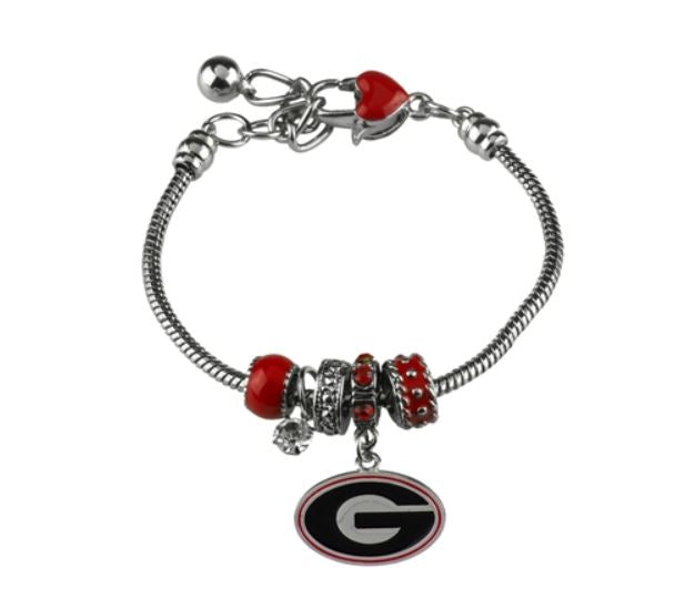 Georgia Bulldogs Logo charm Bracelet