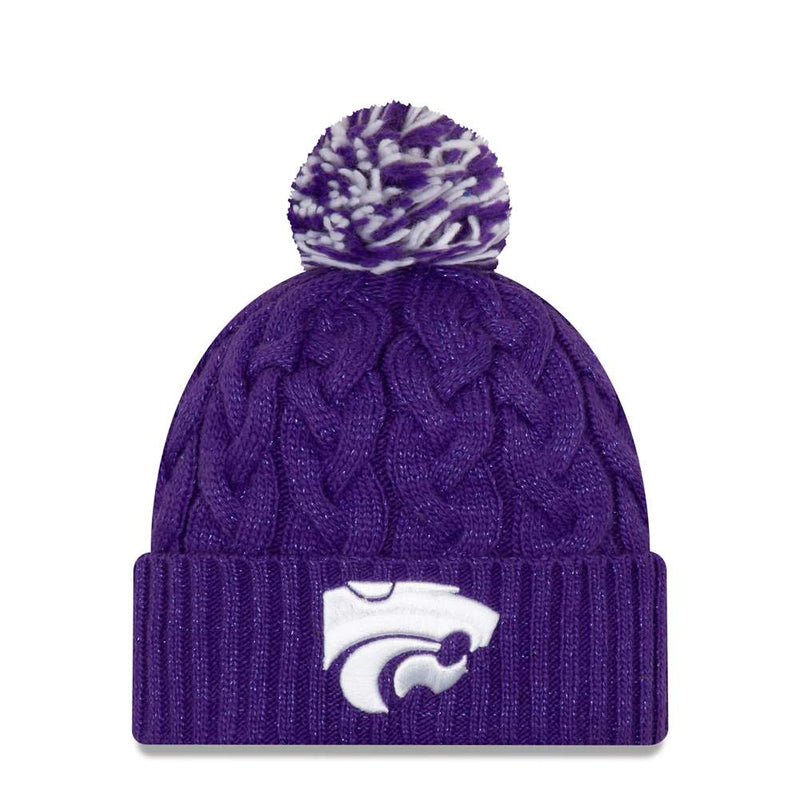 Kansas State Wildcats - Women's Cozy Cable Knit Beanie, New Era