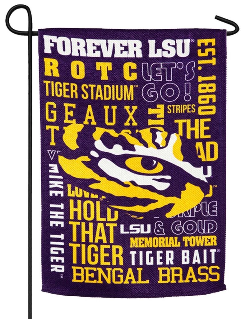 LSU Louisiana State  University Fan Rules  Garden Flag 