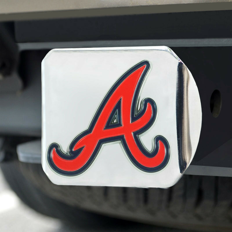 MLB - Atlanta Braves Hitch Cover in Chrome Finish